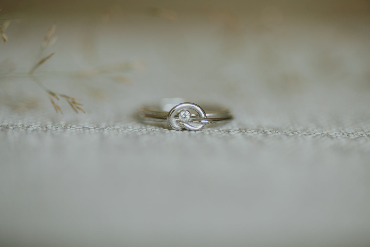 Forever Bonded Knot and Embryo Ring Stack Sterling Silver