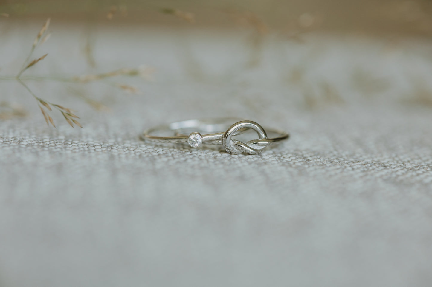Forever Bonded Knot and Embryo Ring Stack Sterling Silver