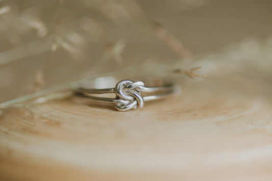 Forever Bonded Double Knot Ring Sterling Silver