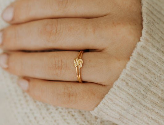 Forever Bonded Double Knot Ring 14k Gold Filled