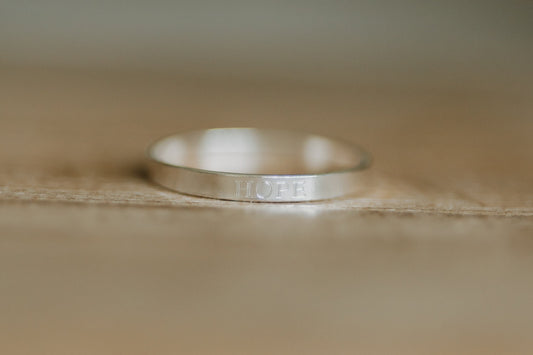 Hope Flat Ring Sterling Silver