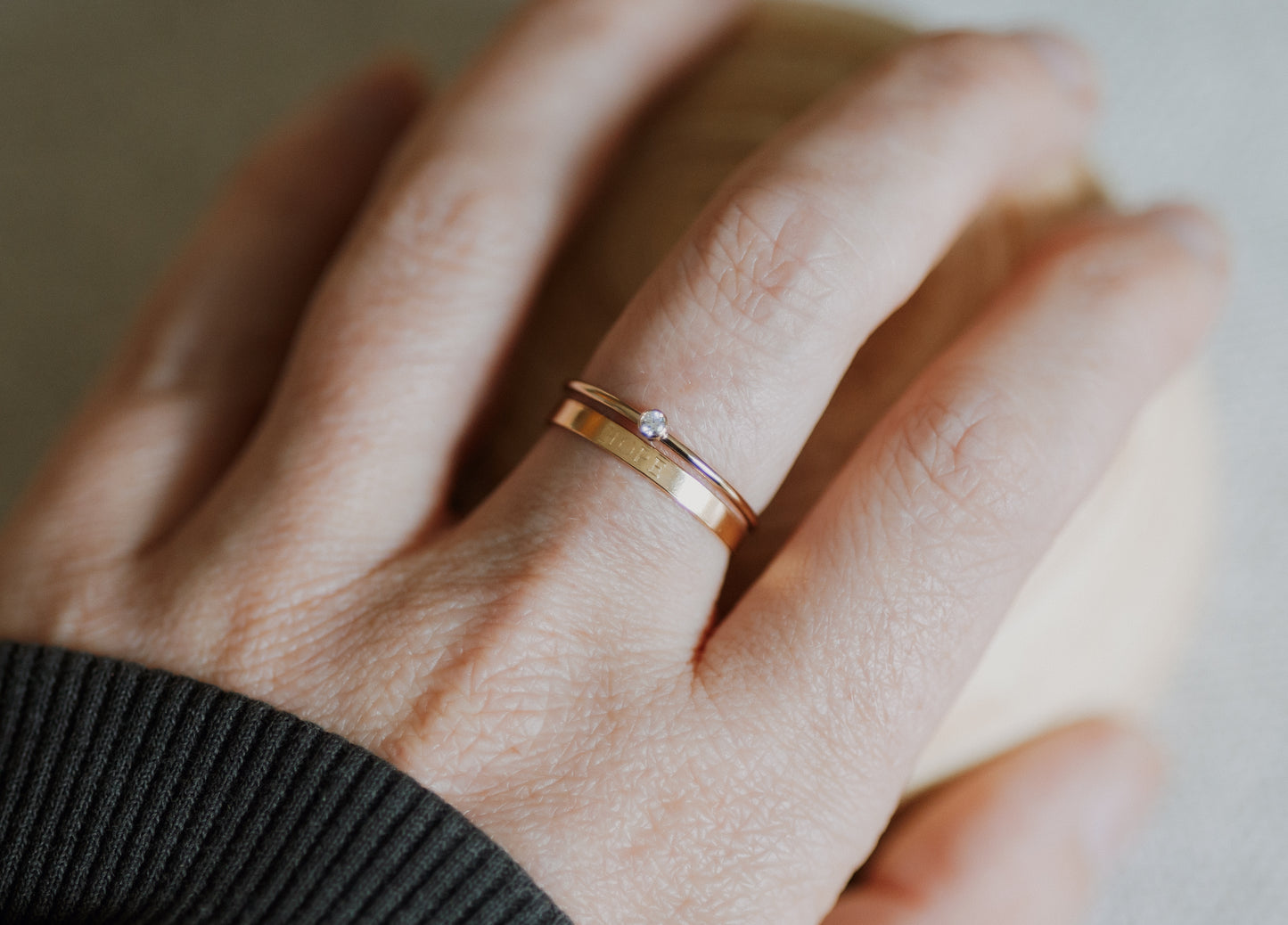 Embryo Transfer Hope Stack 14k Gold Filled