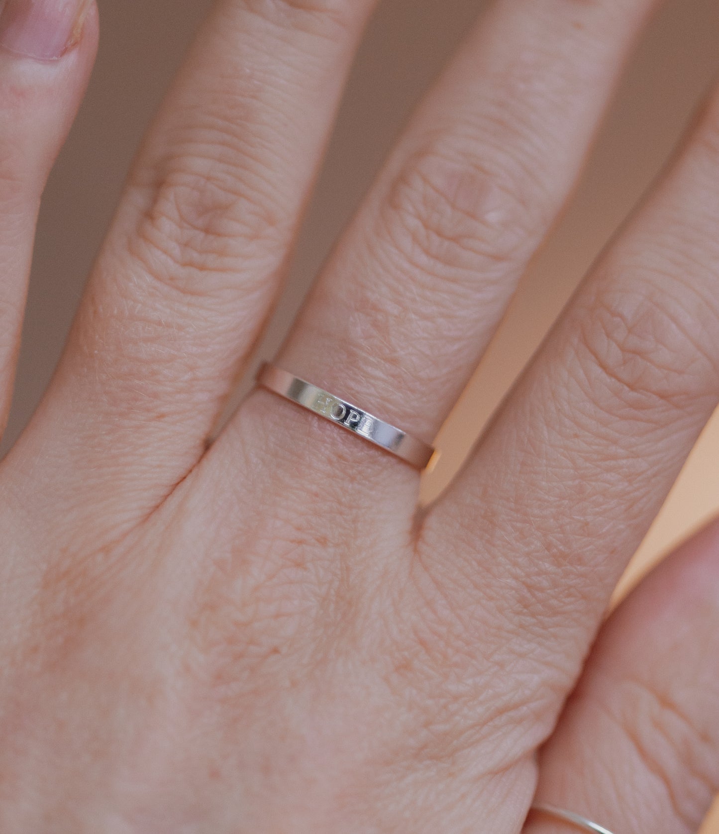 Hope Flat Ring Sterling Silver