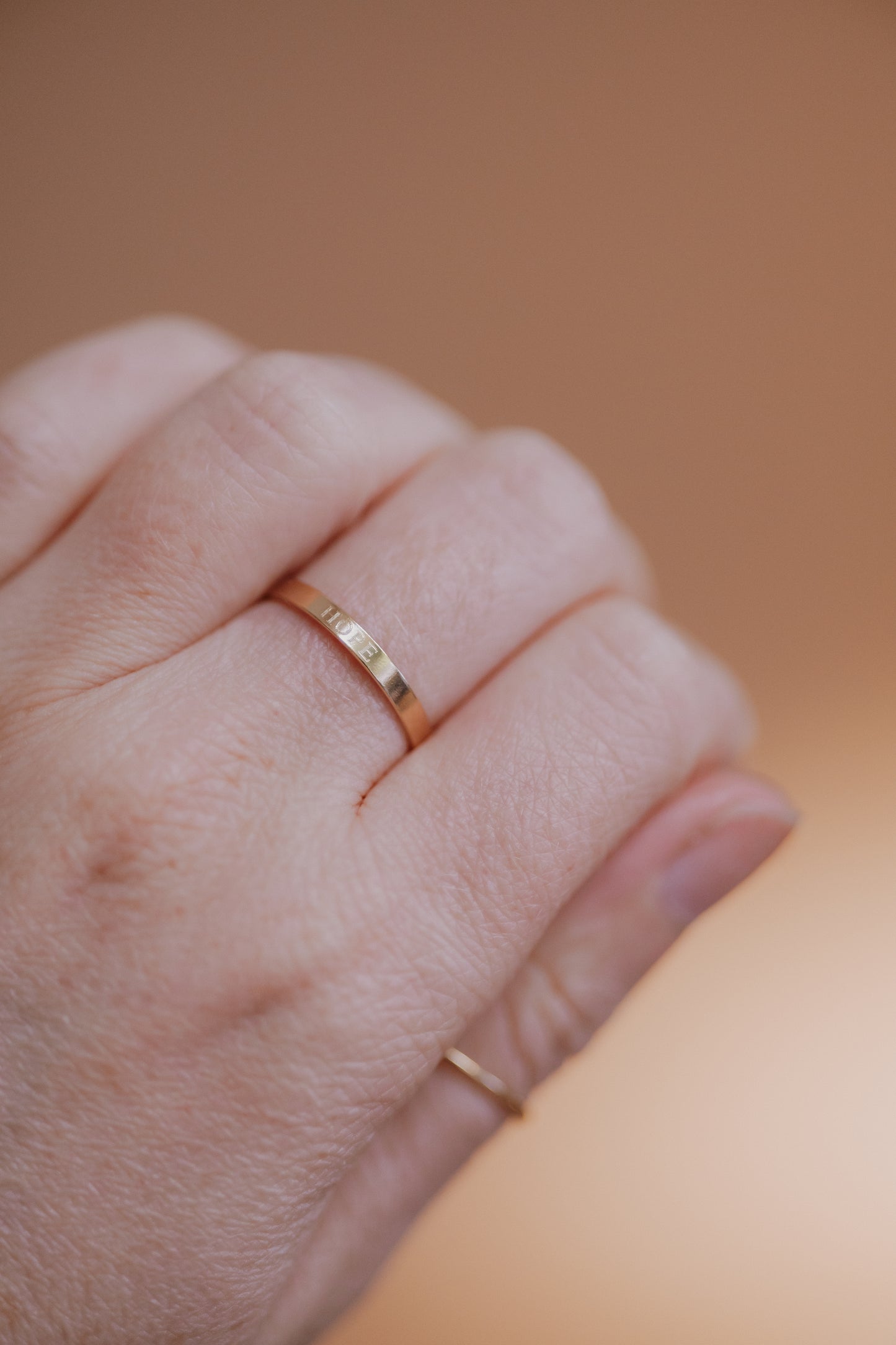Hope Flat Ring 14k Gold Filled
