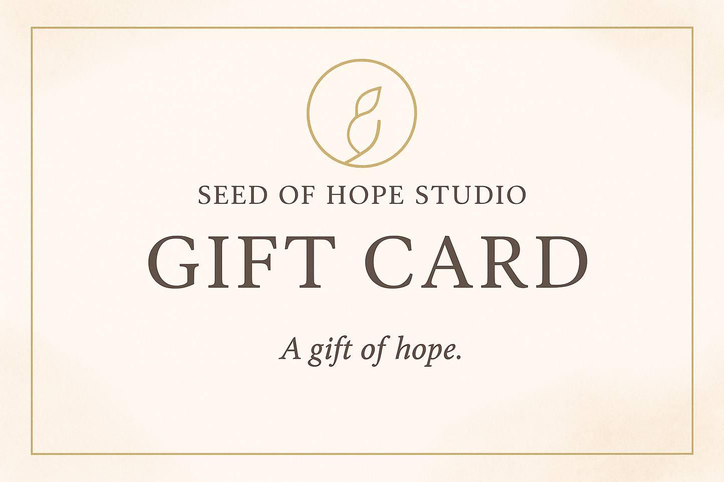 Seed of Hope Giftcard