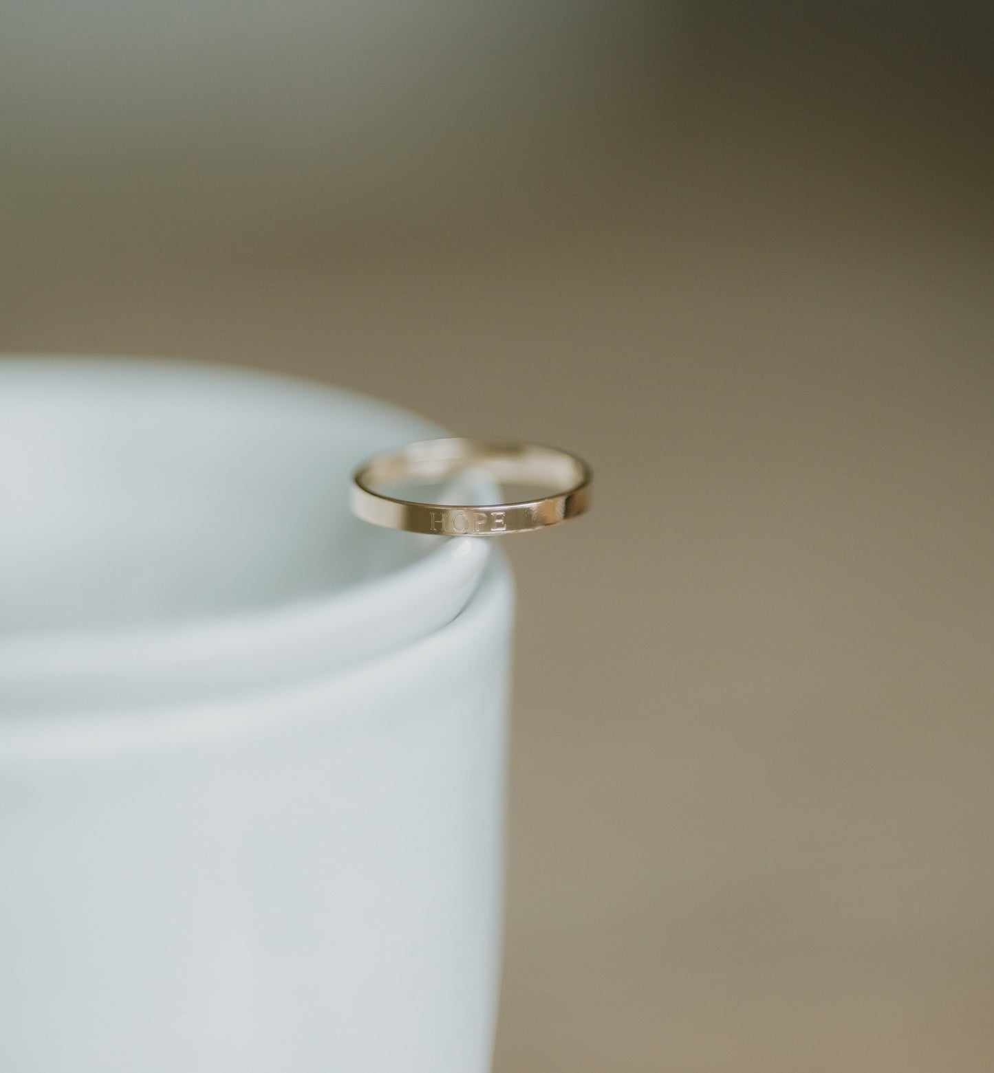 Hope Flat Ring 14k Gold Filled