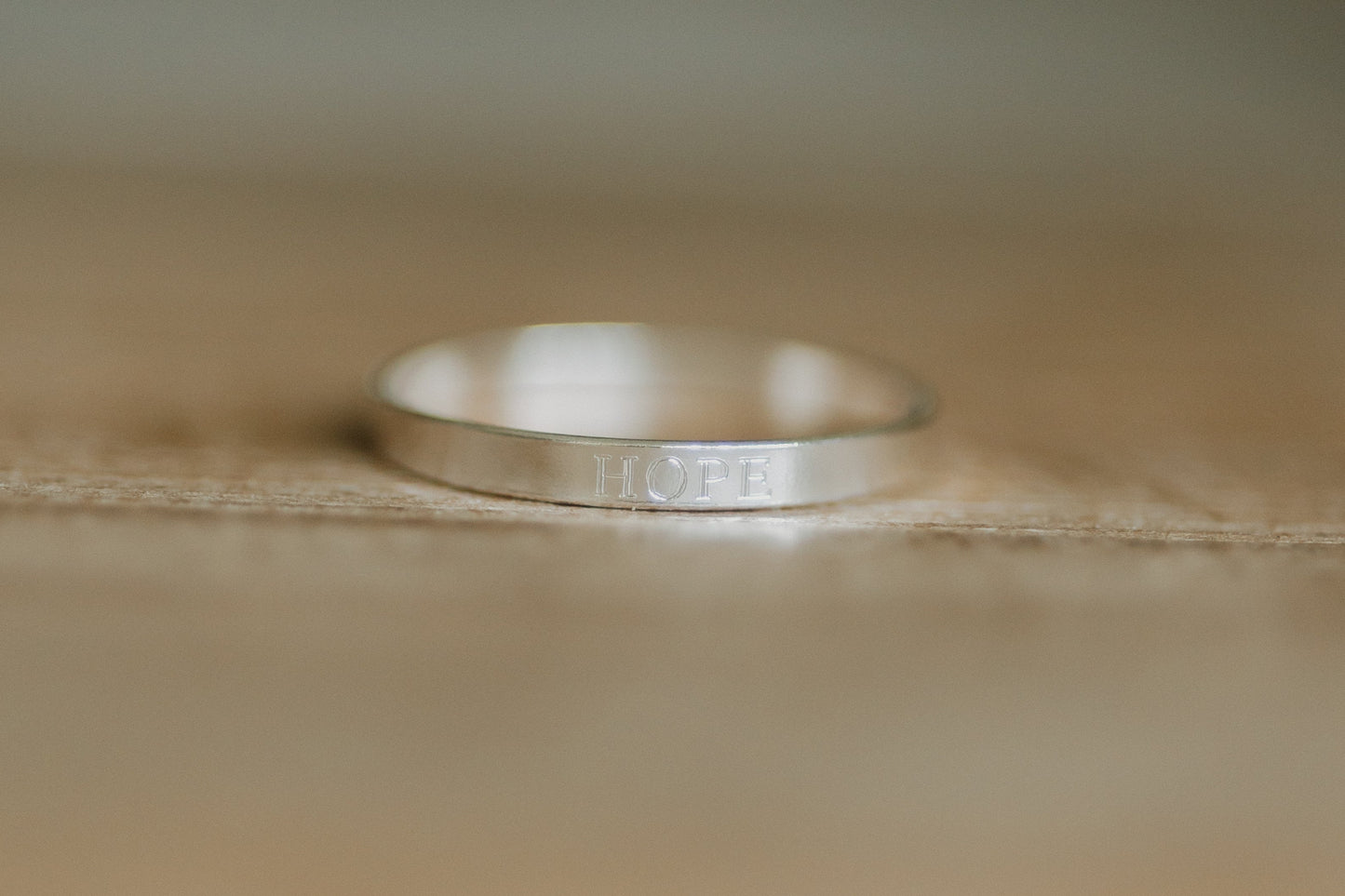 Hope Flat Ring Sterling Silver