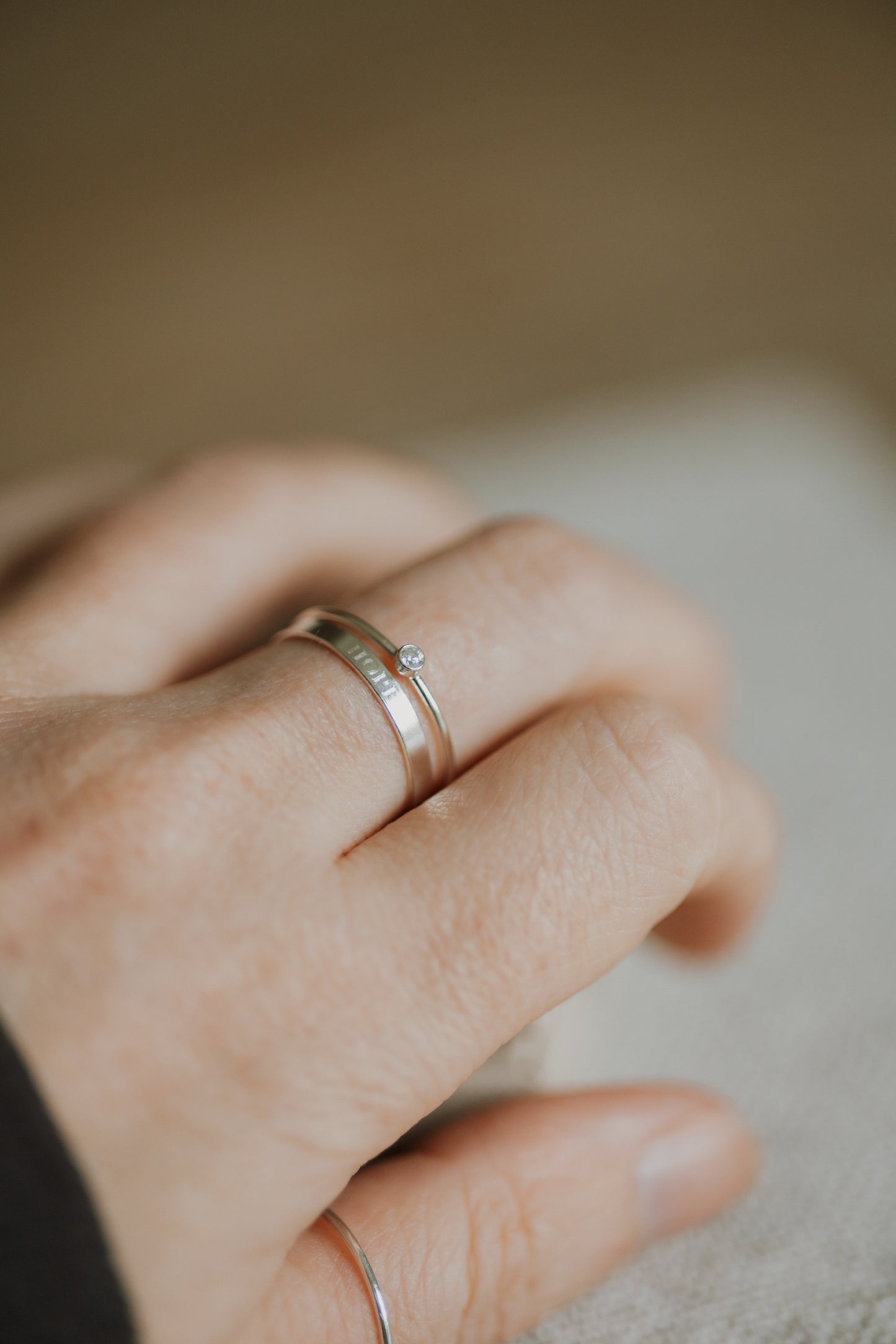 Hope Flat Ring Sterling Silver