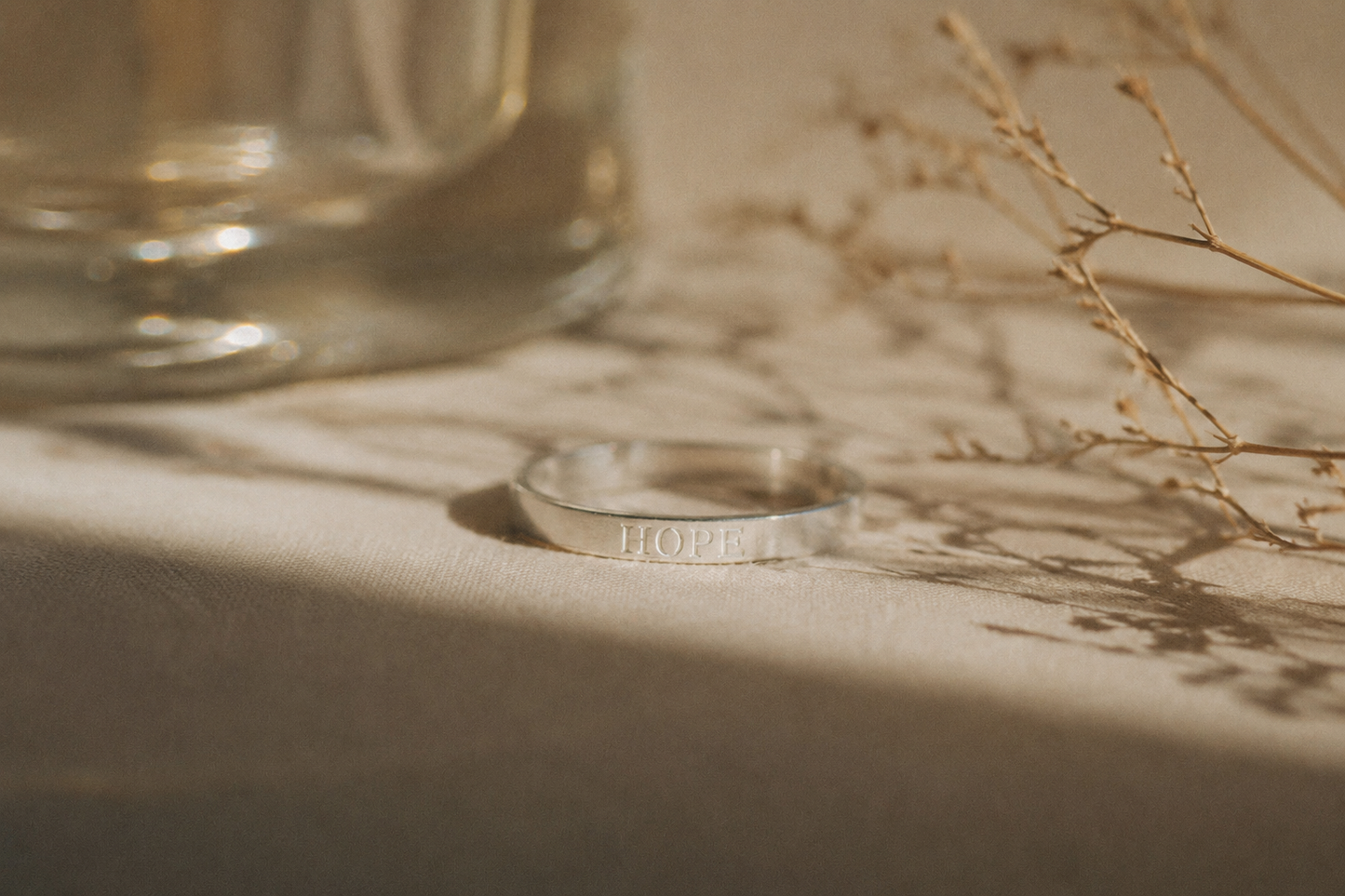 Hope Flat Ring Sterling Silver