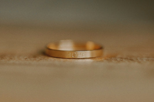 Hope Flat Ring 14k Gold Filled